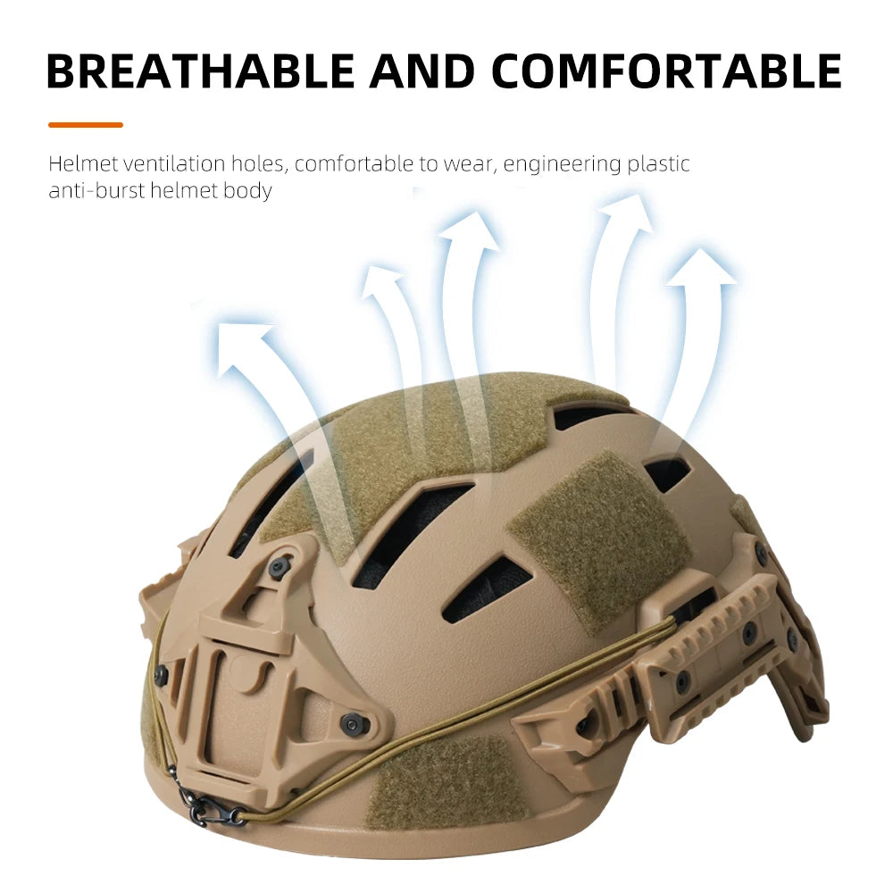 Casque airsoft FAST tactique ABS léger BOOIU - BLACKBEARD OUTDOOR INDUSTRIES