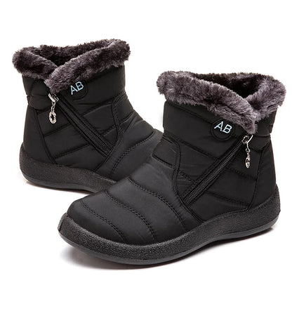 Bottines Hiver Femme Fourrées & Imperméables – Chaussures Chaudes à Talon Plat – Style Élégant & Confort – Neige / Froid - BLACKBEARD OUTDOOR INDUSTRIES