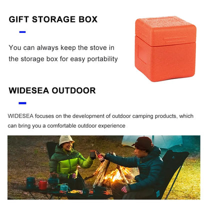 Widesea Réchaud Camping Gaz 3500W – Brûleur Portable Pliable Inox | Randonnée, Bivouac, Outdoor