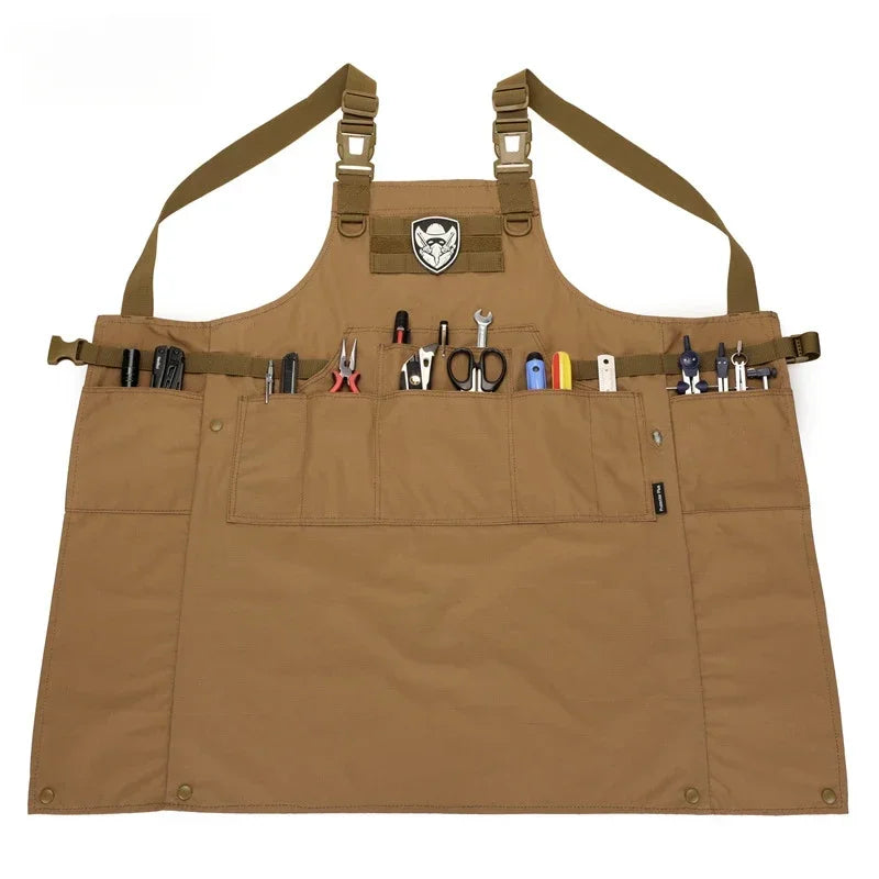 Tablier tactique 12 poches MOLLE, camouflage ou uni, taille unique