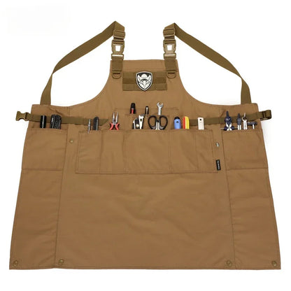 Tablier tactique 12 poches MOLLE, camouflage ou uni, taille unique