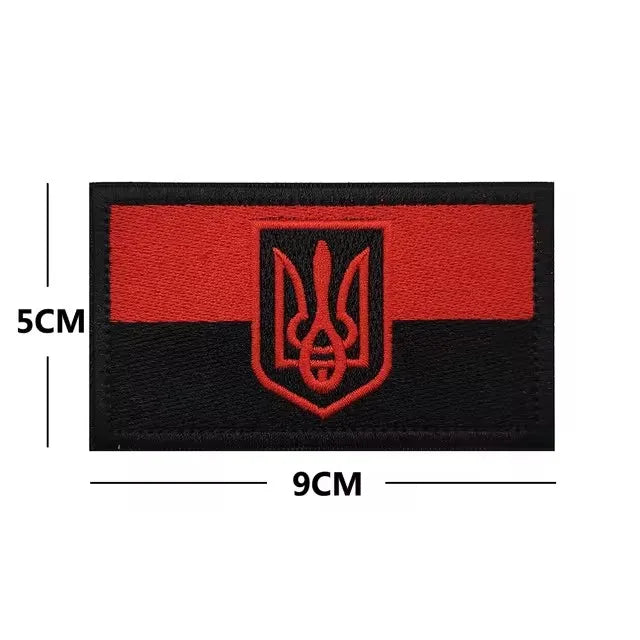 Patch Tactique Ukraine Brodé – Écusson Drapeau Ukrainien, Velcro Hook & Loop