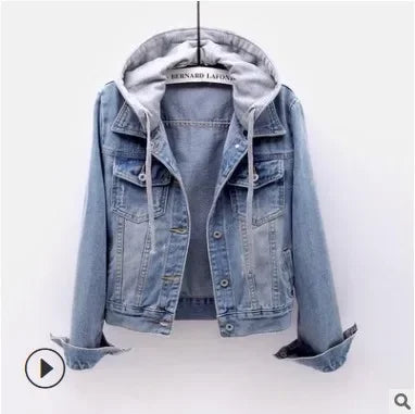 Veste en Jean Femme à Capuche – Coupe Droite Boutons, Style Streetwear Chaud Automne/Hiver - BLACKBEARD OUTDOOR INDUSTRIES
