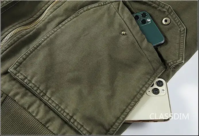 Veste Bomber Homme Hiver Chaude Parka Courte | Doublure Polaire | Coupe Slim | Taille jusqu’au 5XL - BLACKBEARD OUTDOOR INDUSTRIES