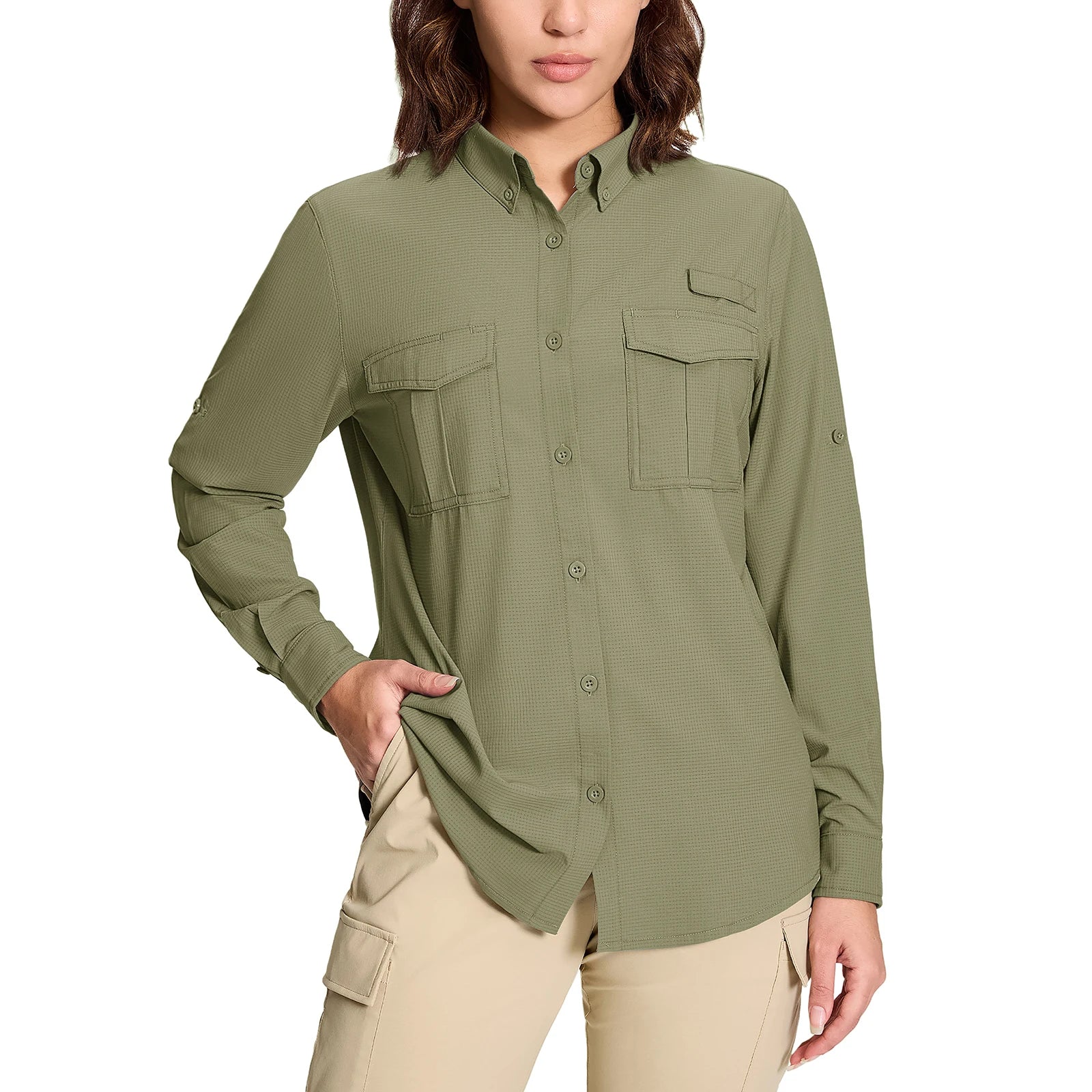 Chemise Femme de Randonnée KEFITEVD – Séchage Rapide, Respirante & Anti-UV – Manches Longues Modulables - BLACKBEARD OUTDOOR INDUSTRIES