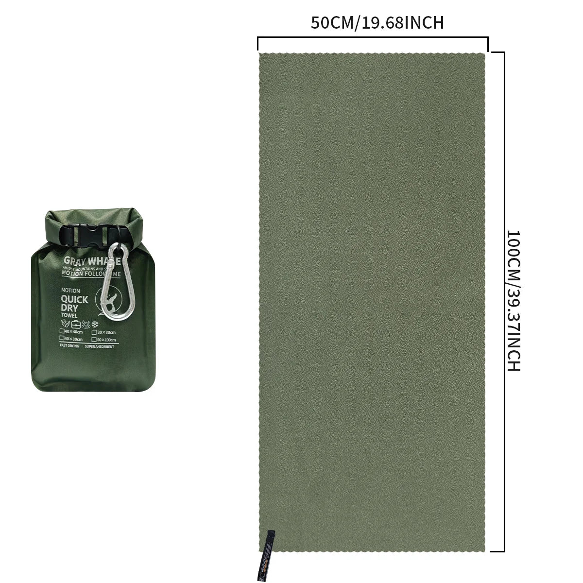 Serviette de sport séchage rapide en microfibre – compacte, ultra‑légère, idéale pour la gym, le camping et le voyage - BLACKBEARD OUTDOOR INDUSTRIES