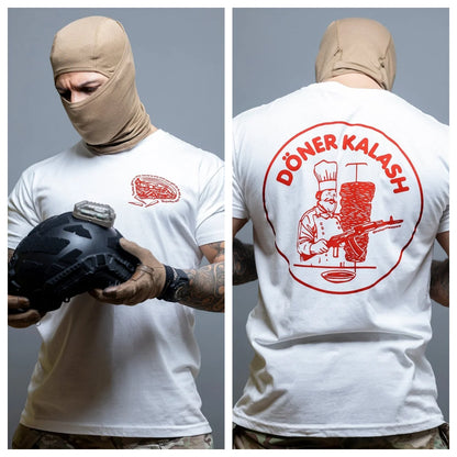 T-shirt Tactique Döner Kalash – 100% Coton, Style Streetwear Tactical, S à 4XL