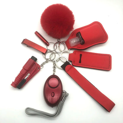 Porte-Clés de Défense Personnelle pour Femme – Alarme Intégrée, Boucle O, Multicolore