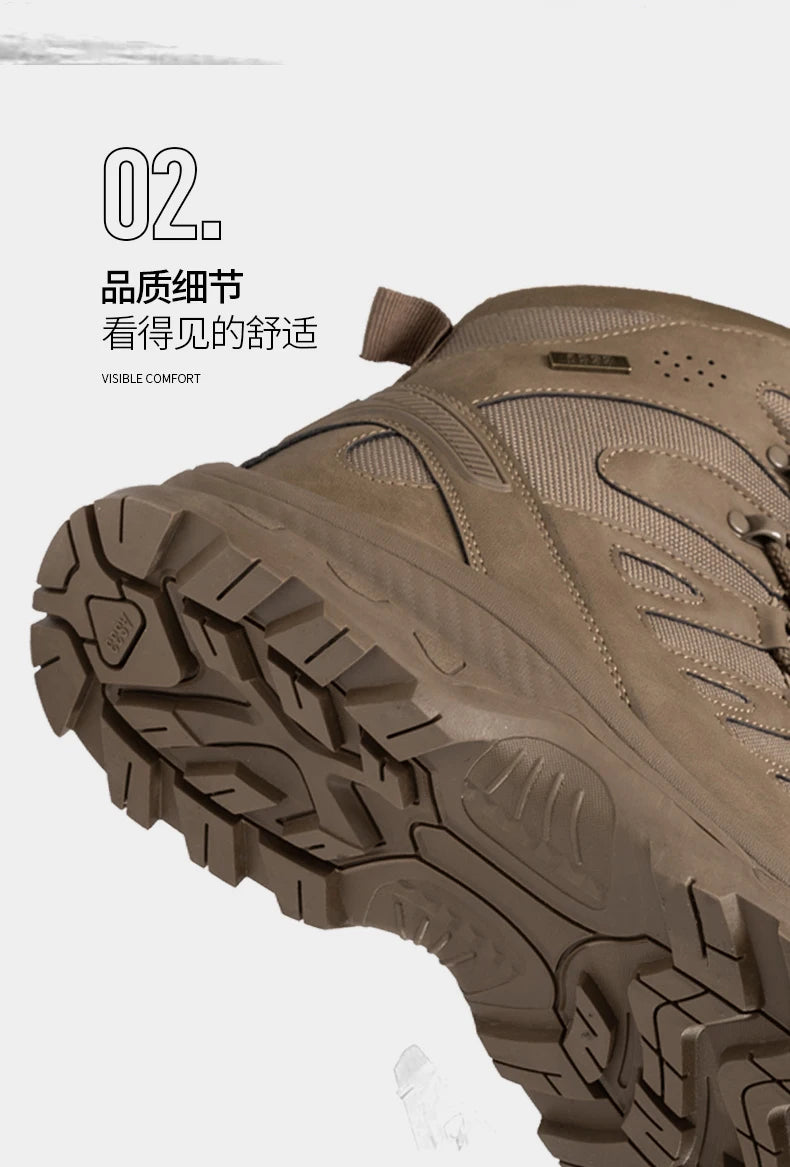 Bottes Tactiques pour Homme – Hautes, Lacées, Militaires, de Randonnée, en Cuir PU, Imperméables, Taille Plus, Unisexes, pour Escalade et Travail - BLACKBEARD OUTDOOR INDUSTRIES