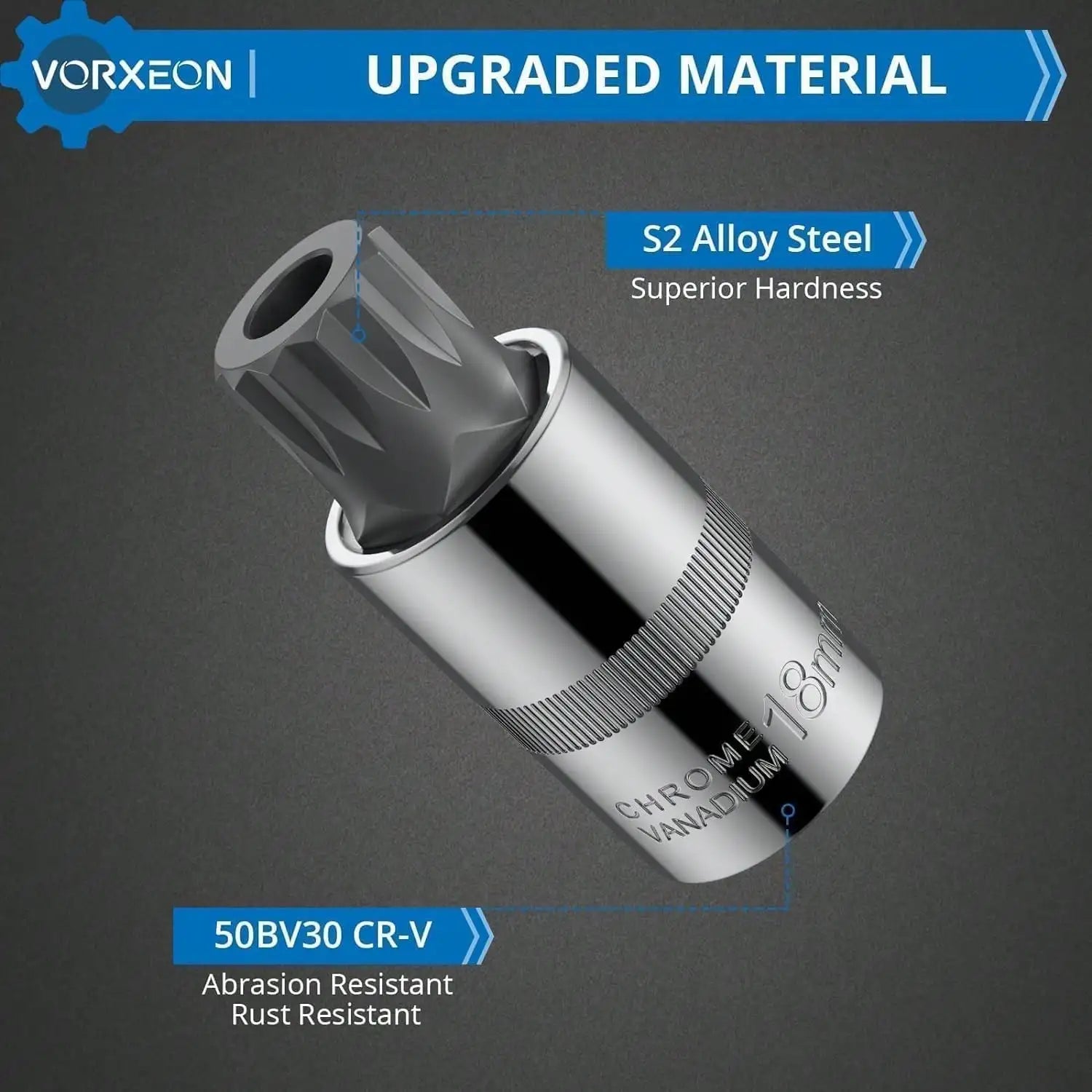 Coffret 10 Pièces XZN Triple Square Spline Bit Socket – Embouts M4 à M18 avec Boîte de Rangement Renforcée - BLACKBEARD OUTDOOR INDUSTRIES