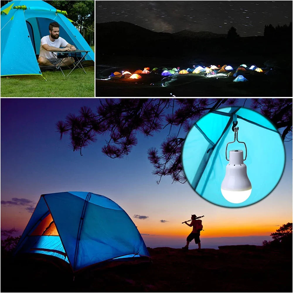 Lampe Solaire Portative à LED - Lampe Rechargeable pour Camping, Tente, Pêche Nocturne, Urgence et Énergie Solaire - BLACKBEARD OUTDOOR INDUSTRIES