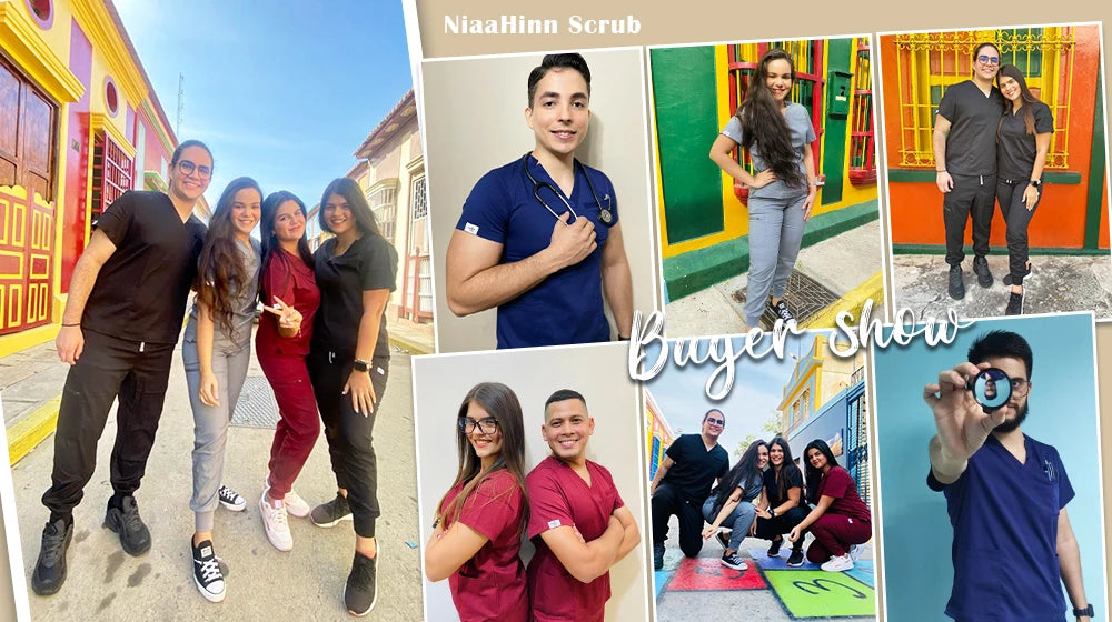 Uniforme Médical de Haute Qualité pour Femmes - Ensemble de Blouse et Pantalon pour Infirmière, Scrubs Unisexe BLACKBEARD OUTDOOR INDUSTRIES