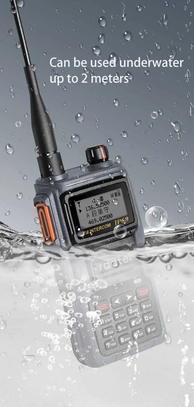 Talkie-Walkie Radtel IP68 – Radio Amateur Full Band 136-629 MHz, 199 Canaux, NOAA, Waterproof - BLACKBEARD OUTDOOR INDUSTRIES