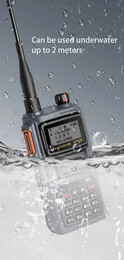 Talkie-Walkie Radtel IP68 – Radio Amateur Full Band 136-629 MHz, 199 Canaux, NOAA, Waterproof - BLACKBEARD OUTDOOR INDUSTRIES