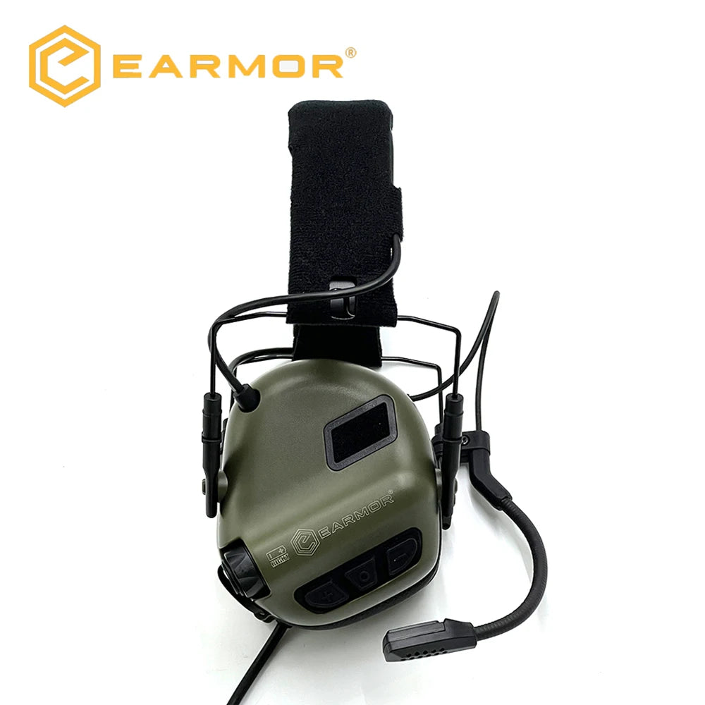 Casque de tir Earmor M32 SE – antibruit électronique avec micro, PTT M51 et support ARC pour casque - BLACKBEARD OUTDOOR INDUSTRIES