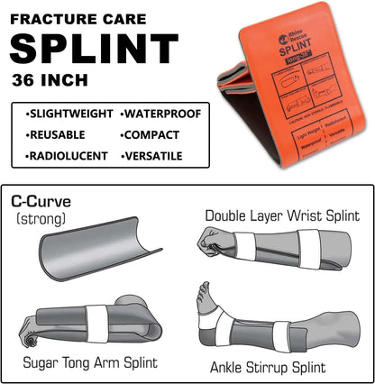 Attelle de Secours RHINO Rescue – Combat Splint Aluminium | Fractures & Immobilisation