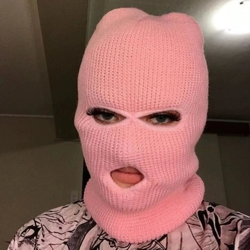 Balaclava cagoule trois trous en fibre acrylique Ma boutique