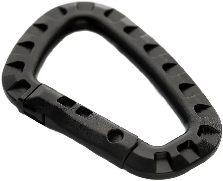 5 Pièces – Mousquetons Tactiques en Plastique 3,5" avec Clip Molle, Forme D, Fermeture à Ressort, Porte-Clés ITW, Outils EDC pour Camping, Randonnée et Activités de Plein Air - BLACKBEARD OUTDOOR INDUSTRIES