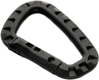 5 Pièces – Mousquetons Tactiques en Plastique 3,5" avec Clip Molle, Forme D, Fermeture à Ressort, Porte-Clés ITW, Outils EDC pour Camping, Randonnée et Activités de Plein Air - BLACKBEARD OUTDOOR INDUSTRIES