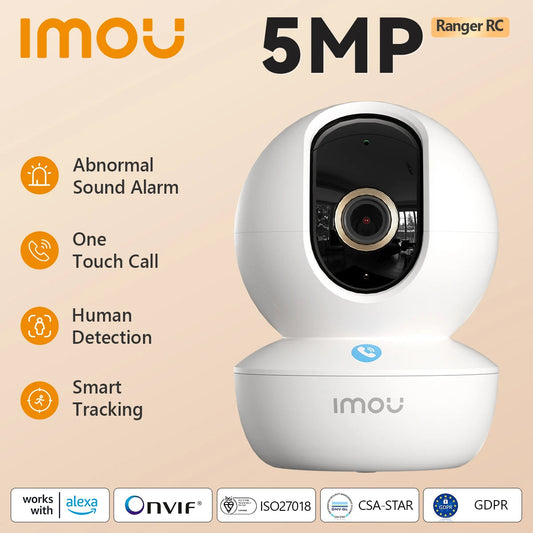 Caméra WiFi Intérieure IMOU Ranger RC 3MP / 5MP – Surveillance 360°, Audio Bidirectionnel, Détection Humaine & Vision Nocturne Ma boutique