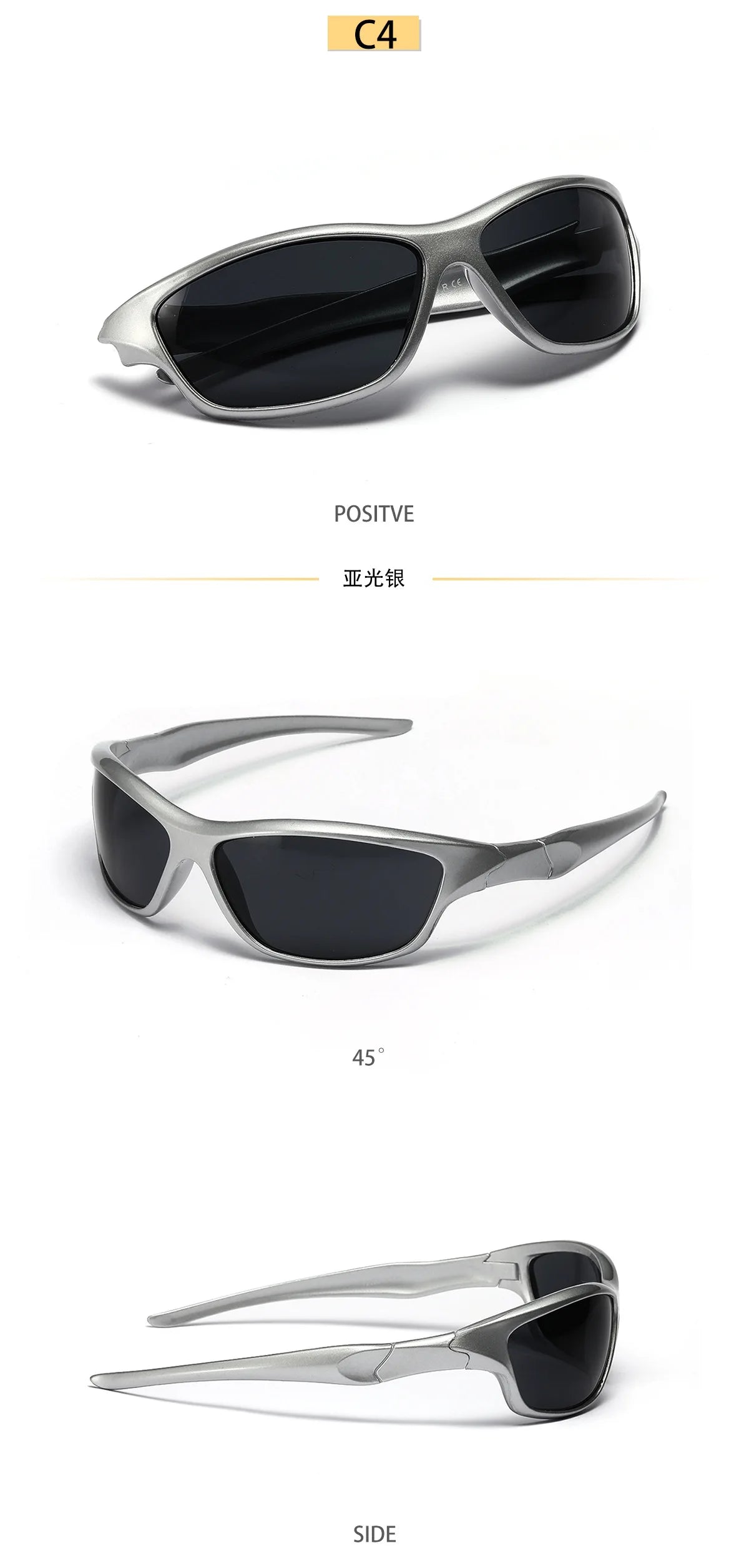 Lunettes de Soleil Y2K Argentées Unisexe – Style Punk 2000s Vintage - BLACKBEARD OUTDOOR INDUSTRIES