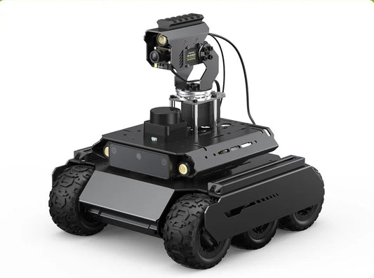 UGV Rover ROS2 Waveshare — Robot IA 6 Roues 4WD Tout Métal — Police, Déminage, Sauvetage, Militaire & R&D - BLACKBEARD OUTDOOR INDUSTRIES