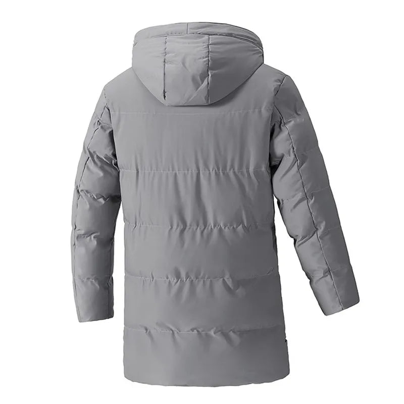 Parka hiver homme à capuche, coupe longue