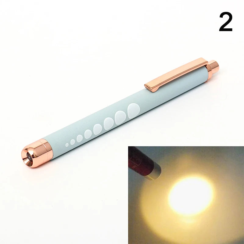 Stylo-Lampe Médical LED – Lampe de Poche Mini Infirmier & Médecin Lumière Blanche/Jaune