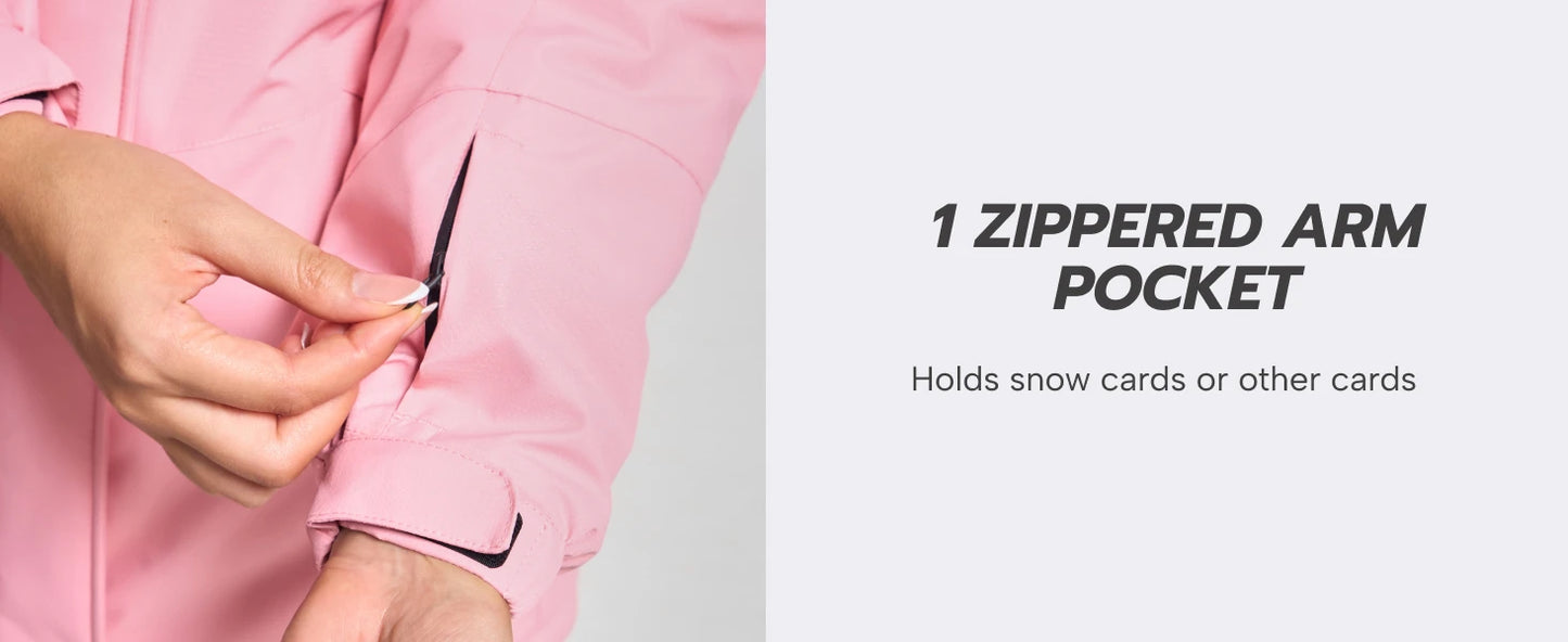 Veste Parka Hivernale TACVASEN pour Femme – Manteau à Capuche en Polaire, Imperméable et Coupe-Vent avec 5 Poches Zippées pour Ski et Snowboard - BLACKBEARD OUTDOOR INDUSTRIES