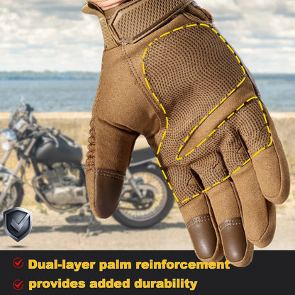 Gants Moto Tactiles en Cuir PU – Protection Totale & Confort Haut de Gamme - BLACKBEARD OUTDOOR INDUSTRIES