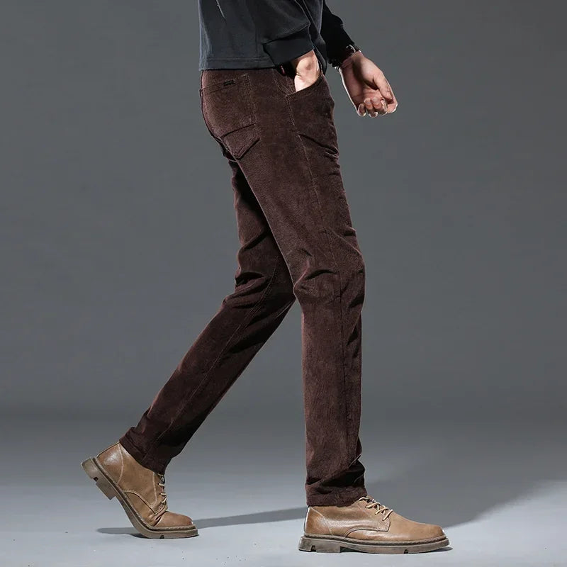 Pantalon Velours Côtelé Homme — 93% Coton Stretch, Coupe Droite, Smart Casual & Business | W28 à W40 - BLACKBEARD OUTDOOR INDUSTRIES