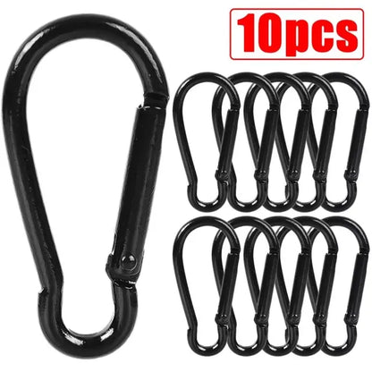 Mini Mousqueton en Alliage d'Aluminium – Lot de 10/50 pièces | Clip D-Type Pratique et Résistant pour Clés, Camping et Outdoor - BLACKBEARD OUTDOOR INDUSTRIES