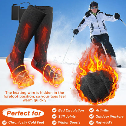 Chaussettes chauffantes rechargeables 4 000 mAh – Unisexes 38–46