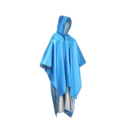 Poncho Pluie 3-en-1 Imperméable — Cape, Bâche & Tapis de Sol | Camouflage, Vert, Orange, Bleu, Noir - BLACKBEARD OUTDOOR INDUSTRIES