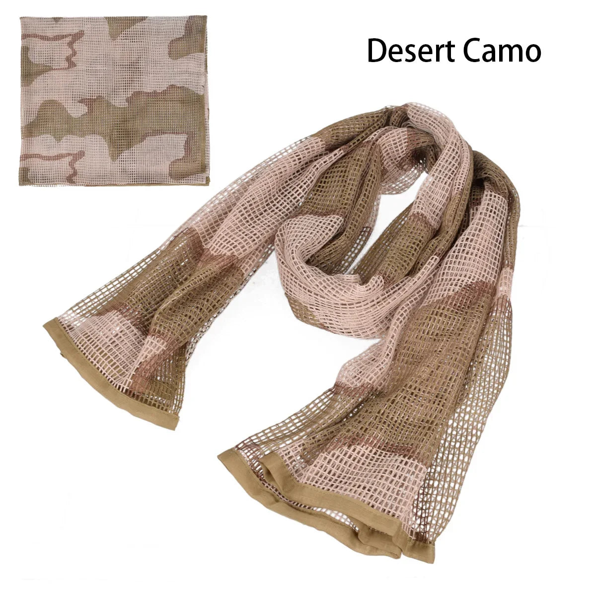 Chèche Tactique Camouflage Filet 190x90cm – Coton/Nylon, Multifonction | Airsoft, Chasse, Randonnée