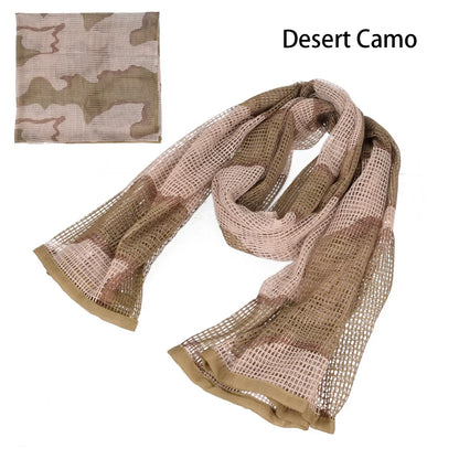 Chèche Tactique Camouflage Filet 190x90cm – Coton/Nylon, Multifonction | Airsoft, Chasse, Randonnée