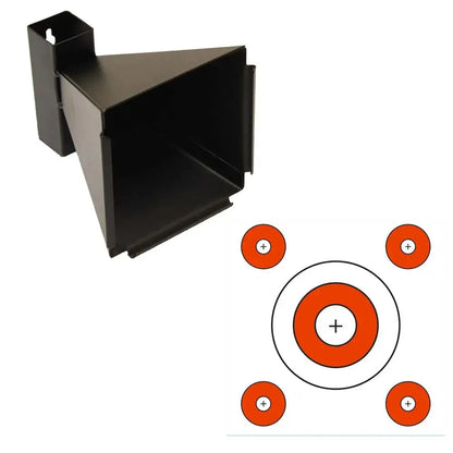 Cible Piège à Billes Noire en Forme d’Entonnoir avec Cibles en Papier – Collecteur de Billes pour Airsoft et Pistolet à Plombs Ma boutique