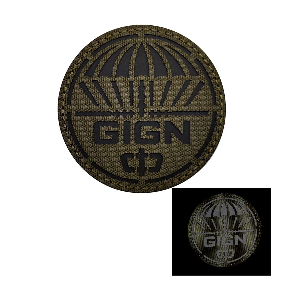 Patch Tactique France GIGN Infrared – Brodé avec Drapeau et Effet Réfléchissant IR - BLACKBEARD OUTDOOR INDUSTRIES