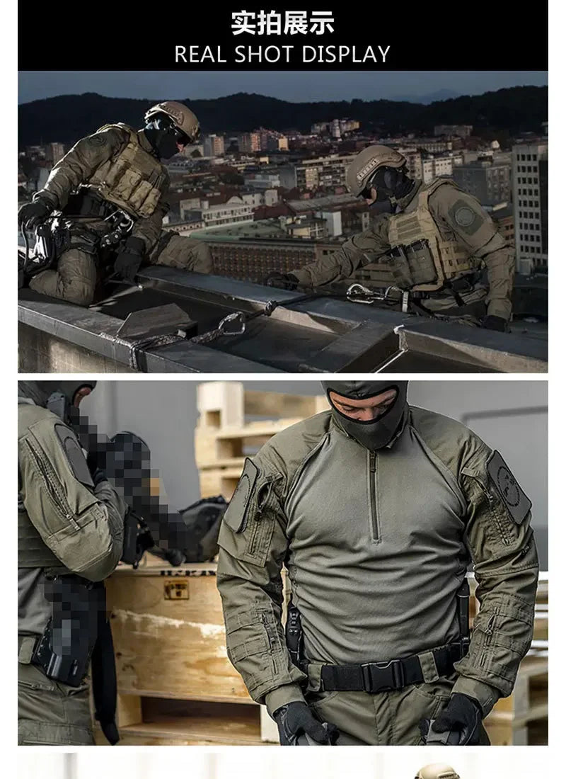 XMGOLONG PRO Pioneer Frog Suit – Haut Tactique G3 Été/Automne Camouflage CP | Séchage Rapide | Entraînement, Chasse, Airsoft - BLACKBEARD OUTDOOR INDUSTRIES