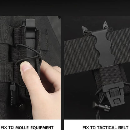 2 Pack Universal 9mm Single Pistol Mag Pouch – Porte-chargeur tactique MOLLE polyvalent - BLACKBEARD OUTDOOR INDUSTRIES
