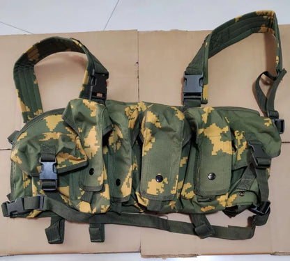 Chest rig porte-chargeurs AK – Camouflage Berezka jaune et marron