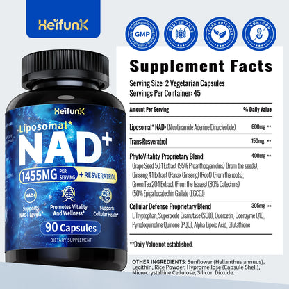 NAD+ – Complément alimentaire en 90 gélules