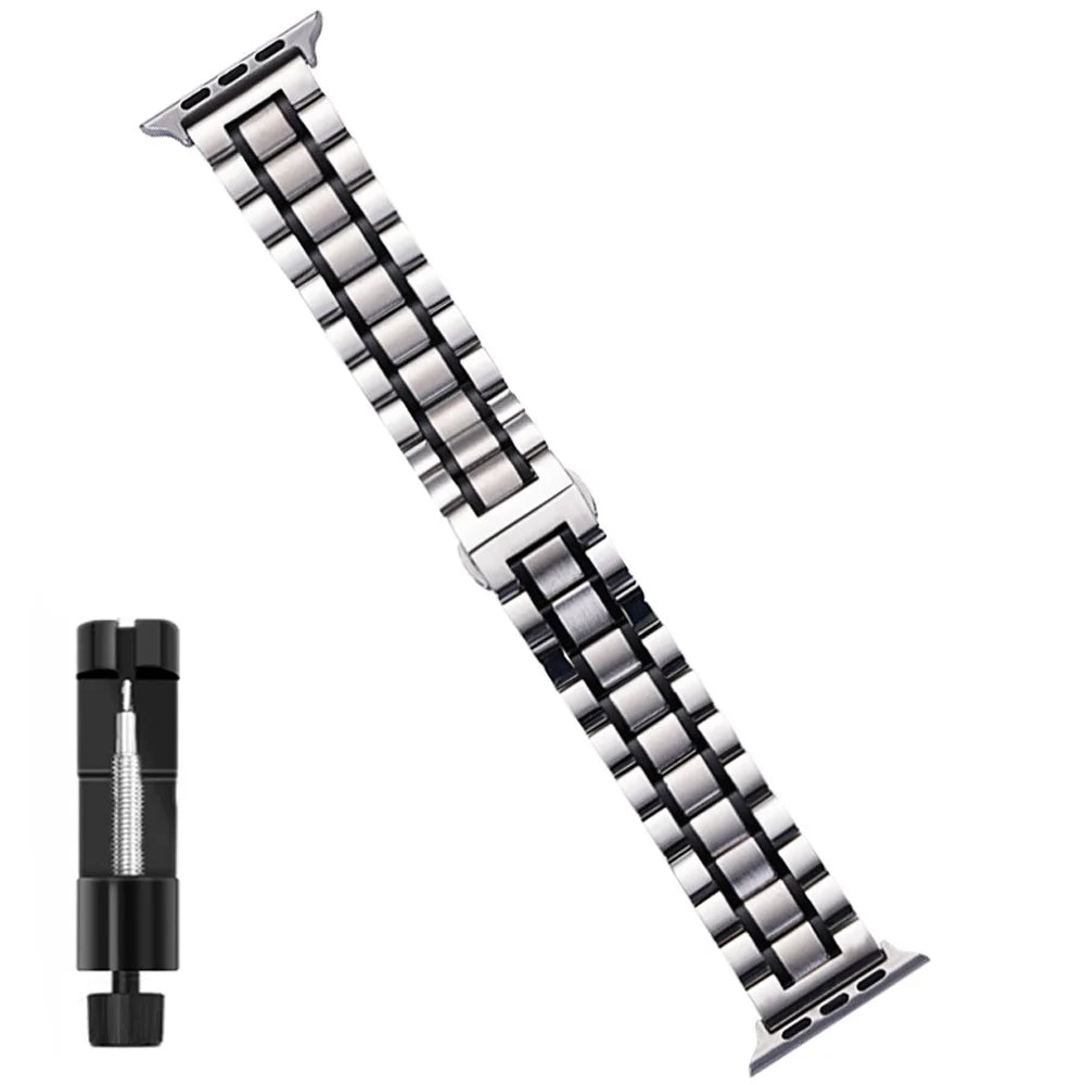 Bracelet en Acier Inoxydable pour Apple Watch – Bandes Métalliques pour iWatch Ultra / Series 10/9/8/7/6/5/4/3/SE BLACKBEARD OUTDOOR INDUSTRIES