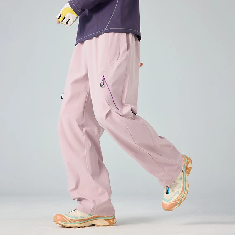 Pantalon cargo de randonnée femme déperlant et respirant, taille élastique