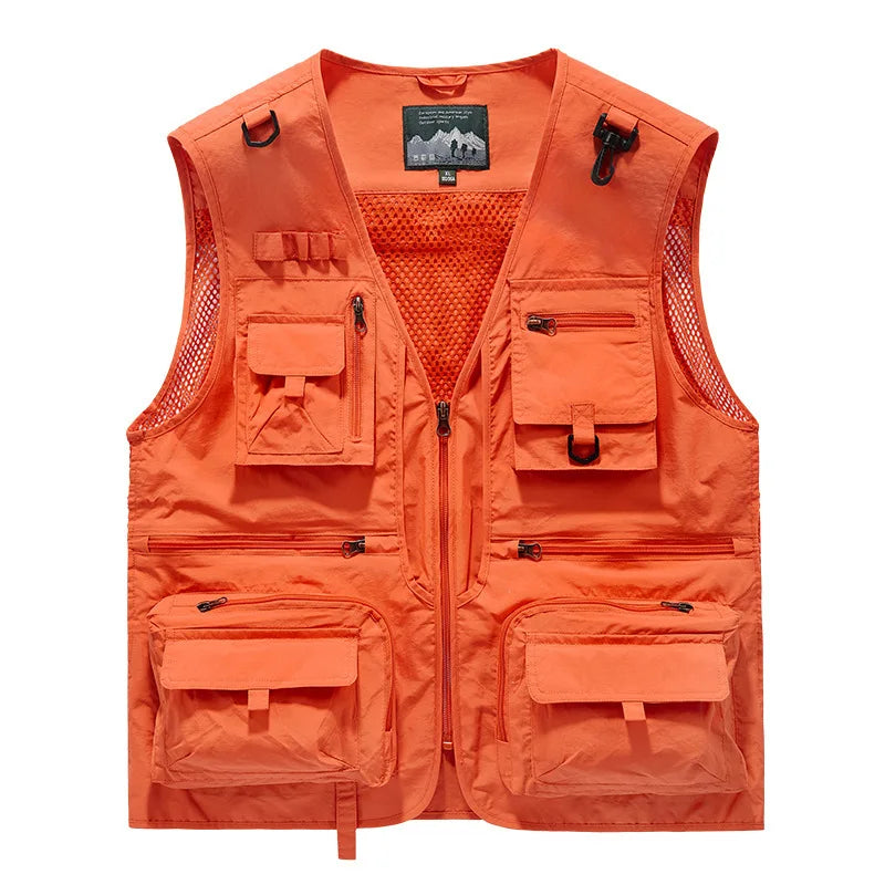Gilet Multi-Poches Homme Respirant — Pêche, Outdoor & Casual | 7 Couleurs | EU L à 4XL - BLACKBEARD OUTDOOR INDUSTRIES