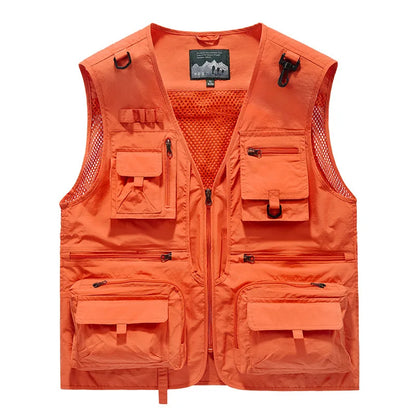 Gilet Multi-Poches Homme Respirant — Pêche, Outdoor & Casual | 7 Couleurs | EU L à 4XL - BLACKBEARD OUTDOOR INDUSTRIES