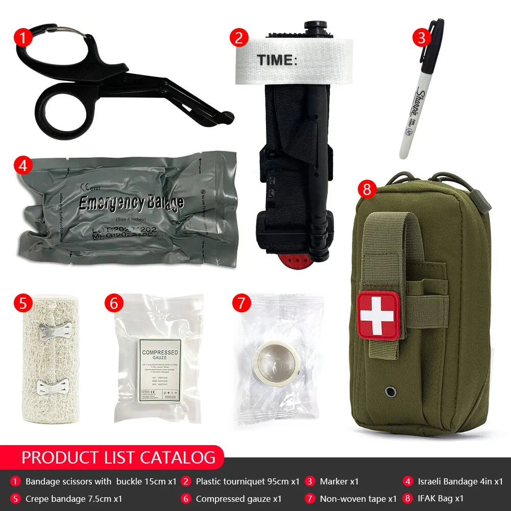 50611s – Kit de Premiers Secours Tactique EMT avec Poche MOLLE Ma boutique