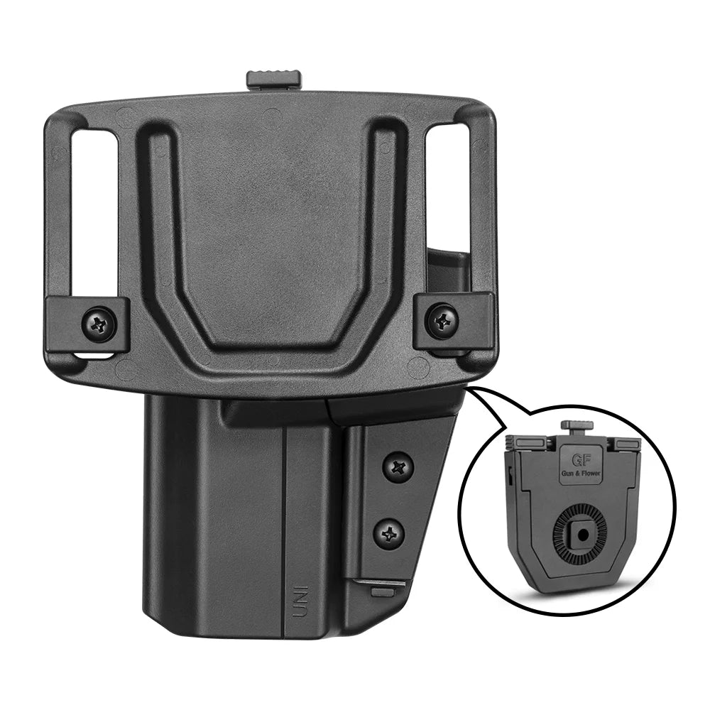 Holster OWB CZ P10C / P10S / P10C Airsoft – Rétention Level II, Paddle 360°, Posi-Click, Compatible Point Rouge | Droitier | 4 Fixations - BLACKBEARD OUTDOOR INDUSTRIES