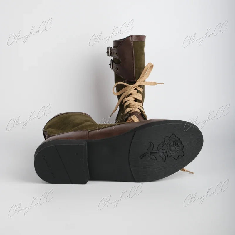 Rangers Militaires Style Armée – Bottes Tactiques Cuir PU Lacets Outdoor Unisexe