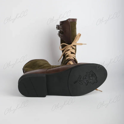 Rangers Militaires Style Armée – Bottes Tactiques Cuir PU Lacets Outdoor Unisexe